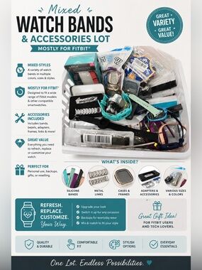 Mixed Watch Bands and Accessories Lot -